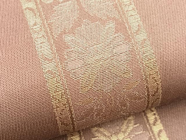 平和屋着物●六通柄袋帯 名物裂間道 金糸 正絹 逸品 BAAM2711ea