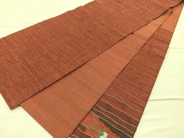 平和屋着物◎太鼓柄袋帯 陽炎文様 金糸 正絹 逸品 BAAM4816if