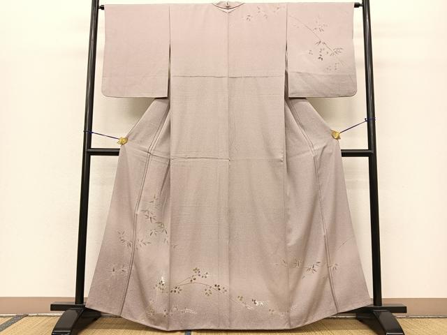 平和屋着物■訪問着 友禅 草花文 暈し染め 正絹 逸品 BAAM5014sa