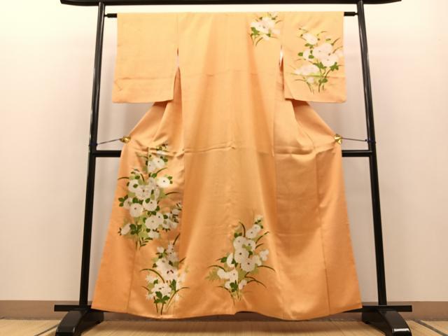平和屋着物■訪問着 刺繍 草花文 金彩 正絹 逸品 BAAM7043by