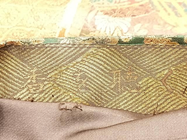 平和屋着物■六通柄袋帯 唐織 香を聴く 金糸 正絹 逸品 BAAM7969if