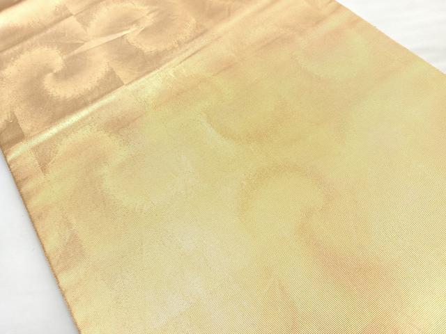 平和屋着物◎六通柄袋帯 箔あそび 金糸 正絹 逸品 BAAN2195cm