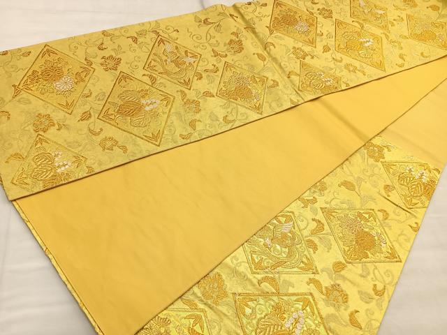 平和屋着物■六通柄袋帯 鳳凰菱花唐草文 金糸 引箔 正絹 逸品 BAAN3077ea