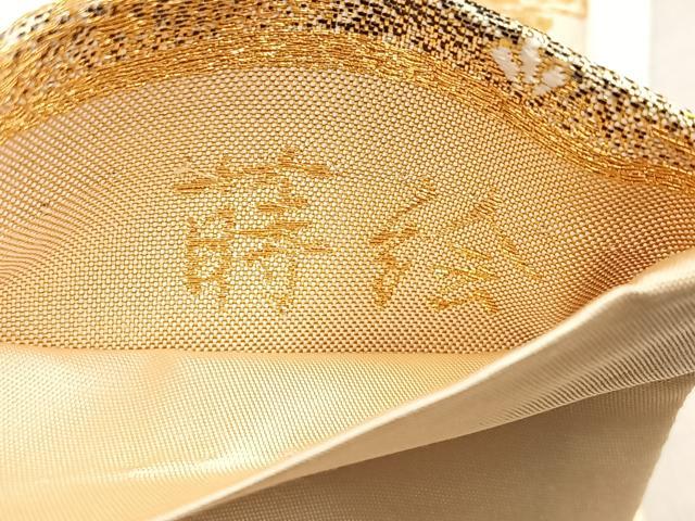 平和屋着物◎九百佐賀錦 六通柄袋帯 唐織 蒔絵 金糸 正絹 逸品 BAAN5226cm