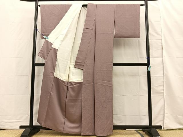 平和屋着物■上質な色無地 紅藤色 正絹 逸品 BAAN7992sa