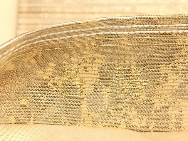 平和屋着物◎太鼓柄袋帯 唐織 竜安寺 名勝 金糸 引箔 正絹 逸品 BAAN8936du