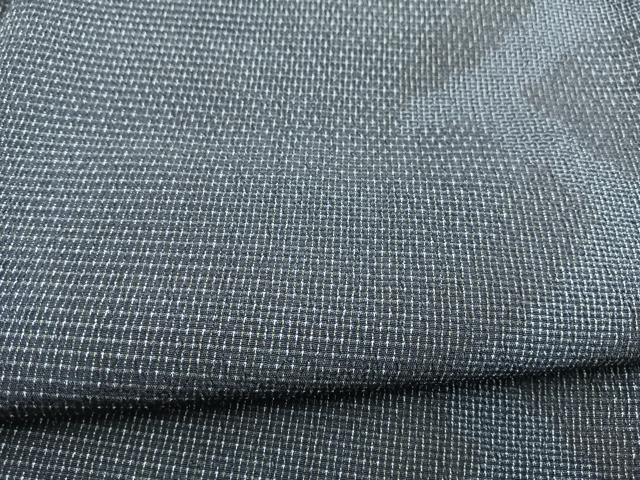 平和屋着物■上質なお召 間道 正絹 逸品 BAAO1244xa
