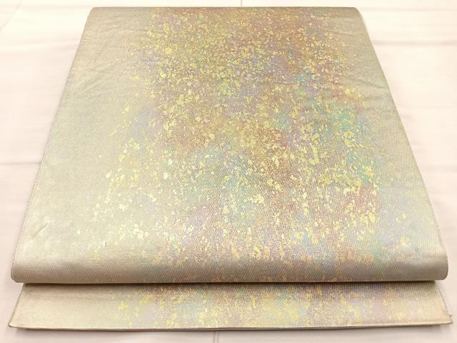 平和屋着物◎六通柄袋帯 箔散らし 引箔 正絹 逸品 BAAO3476if