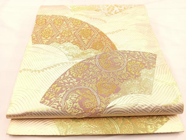 平和屋着物□西陣の名門 本家加納 六通柄袋帯 地紙花 平和屋着物□西陣の名門 本家加納 六通柄袋帯 地紙花