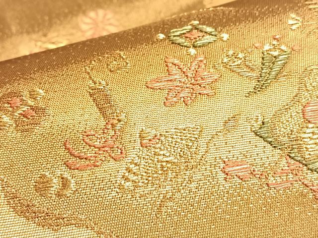 平和屋着物◎六通柄袋帯 天平の香 金銀糸 正絹 逸品 BAAO8517du