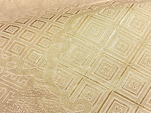 平和屋着物◎本佐賀錦 両面六通柄袋帯 鳳凰有職花文 金糸 正絹 逸品 BAAO8576du