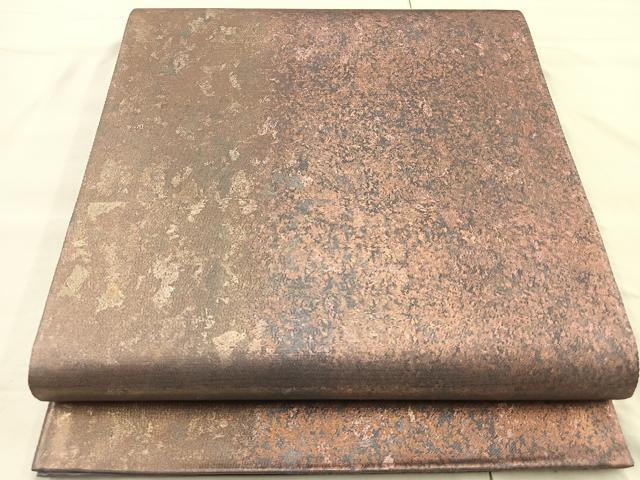平和屋着物◎六通柄袋帯 流文シルク箔 金彩 正絹 逸品 BAAP1864ea