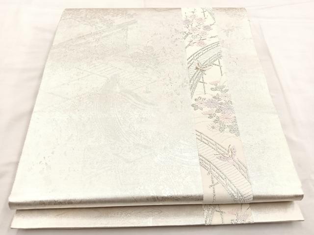 平和屋着物◎六通柄袋帯 唐織 源氏物語 金銀糸 引箔 正絹 逸品 BAAP2340if