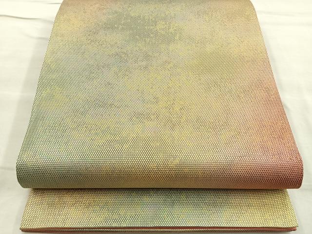平和屋着物◎全通柄袋帯 華風作 霞文 金糸 正絹 逸品 BAAP4108ea