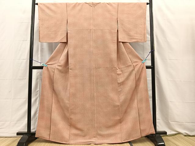 平和屋着物■江戸小紋 亀甲花文 暈し染め 正絹 逸品 BAAP9101sa