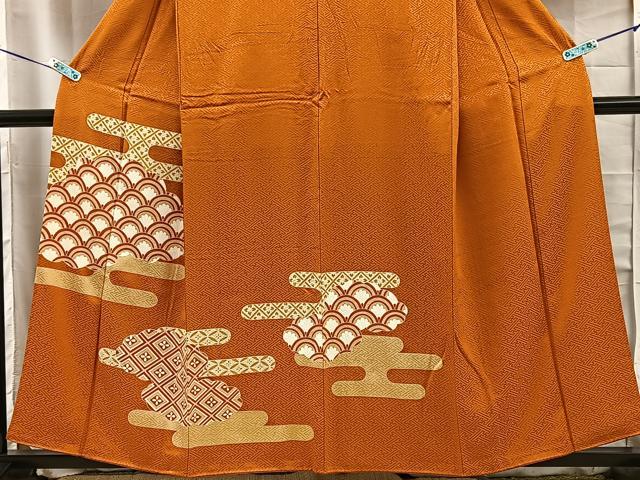 平和屋着物■豪華色留袖 雲隠れエ霞吉祥文 金彩 正絹 逸品 BAAQ3167sa