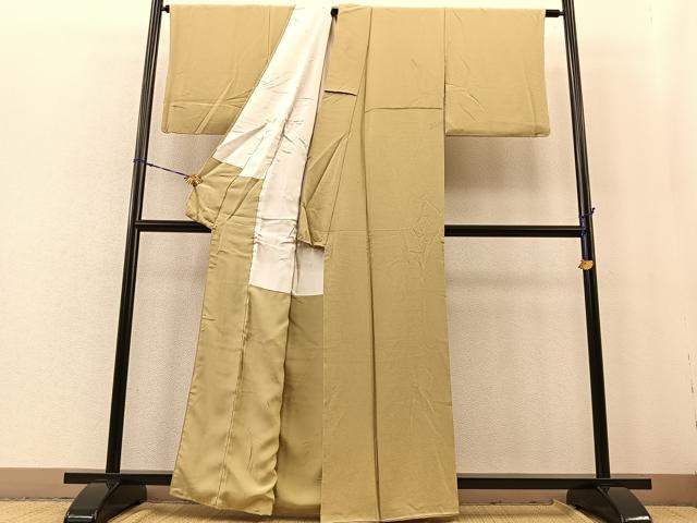 平和屋着物■上質な色無地 木蘭色 正絹 逸品 BAAQ5218gt