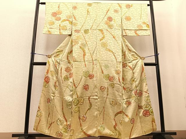 平和屋着物■上質な小紋 手描き 枝梅 正絹 逸品 BAAQ5226gt