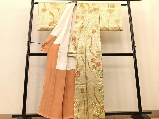 平和屋着物■上質な小紋 手描き 枝梅 正絹 逸品 BAAQ5226gt
