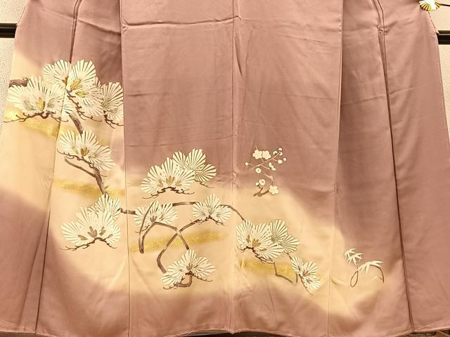 平和屋着物■豪華色留袖 駒刺繍 若松葉 暈し染め 金彩 松坂屋扱い 正絹 逸品 未使用 BAAQ5233gt
