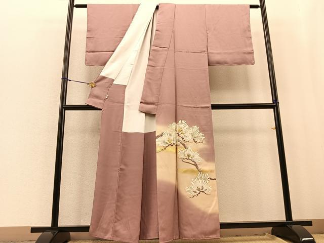 平和屋着物■豪華色留袖 駒刺繍 若松葉 暈し染め 金彩 松坂屋扱い 正絹 逸品 未使用 BAAQ5233gt