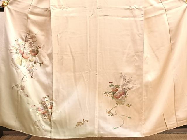 平和屋着物■訪問着 籠花文 暈し染め 金銀彩 正絹 逸品 BAAQ5736yc