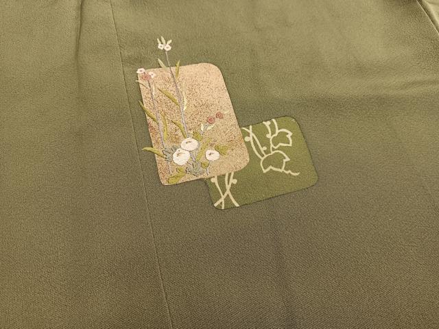 平和屋着物■訪問着 刺繍 色紙花文 金糸 正絹 逸品 BAAQ5761yc