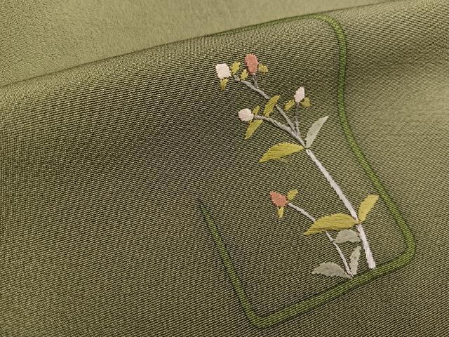 平和屋着物■訪問着 刺繍 色紙花文 金糸 正絹 逸品 BAAQ5761yc