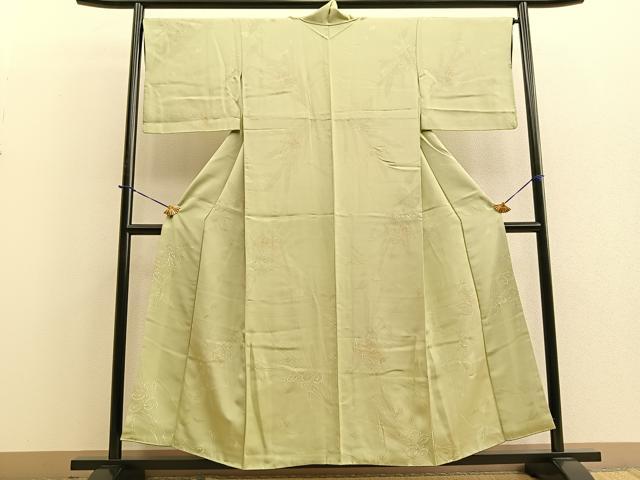 平和屋着物■上質な小紋 草花文 正絹 逸品 BAAQ5777yc