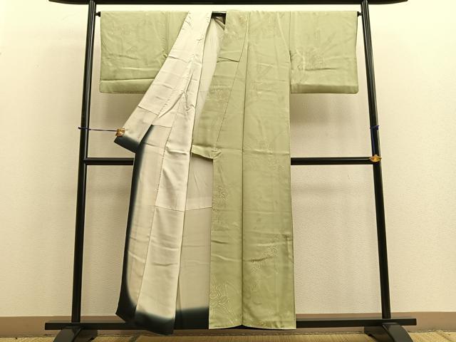 平和屋着物■上質な小紋 草花文 正絹 逸品 BAAQ5777yc