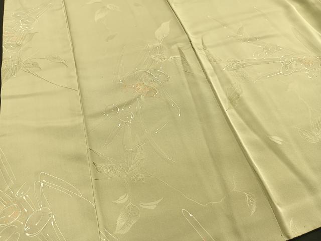 平和屋着物■上質な小紋 草花文 正絹 逸品 BAAQ5777yc