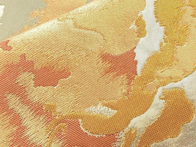 平和屋着物◎六通柄袋帯 松 金糸 引箔 正絹 逸品 BAAQ6393if