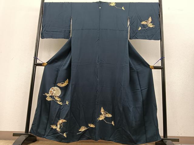 平和屋着物■訪問着 松横笛花文 金彩 正絹 逸品 BAAQ7388hv