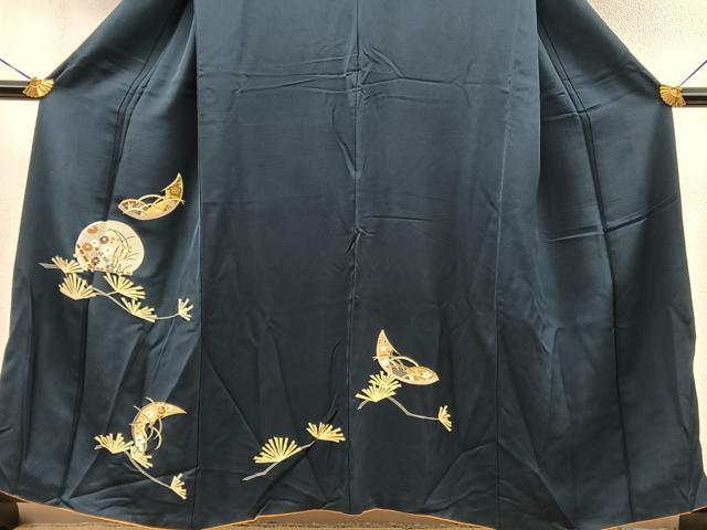 平和屋着物■訪問着 松横笛花文 金彩 正絹 逸品 BAAQ7388hv