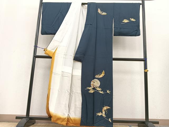 平和屋着物■訪問着 松横笛花文 金彩 正絹 逸品 BAAQ7388hv