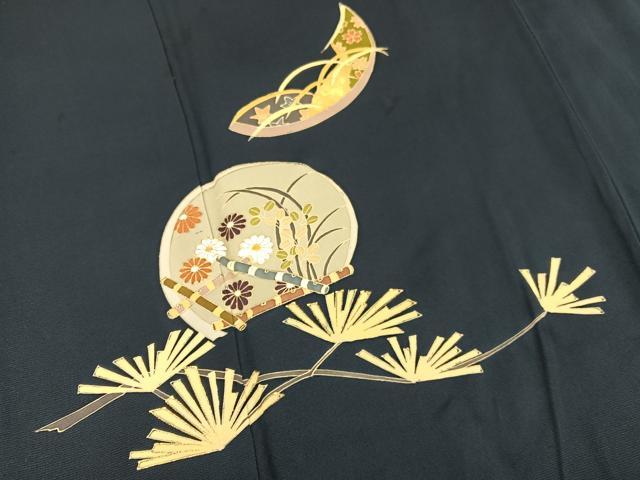 平和屋着物■訪問着 松横笛花文 金彩 正絹 逸品 BAAQ7388hv