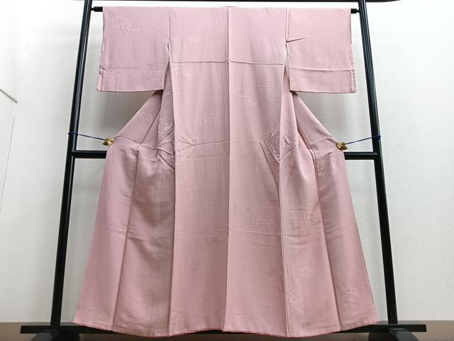 平和屋着物■上質な色無地 亀甲花地紋 虹色 正絹 逸品 BAAQ7494ev