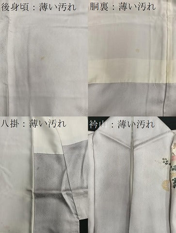 平和屋着物■訪問着 草花文 暈し染め 金彩 正絹 逸品 BAAQ7539ev