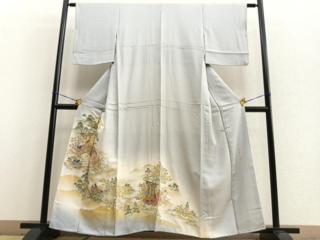 平和屋着物■豪華色留袖 寿光織 暈し染め 金糸 正絹 逸品 BAAQ7621ev