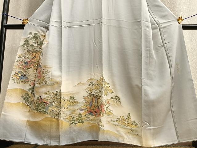 平和屋着物■豪華色留袖 寿光織 暈し染め 金糸 正絹 逸品 BAAQ7621ev
