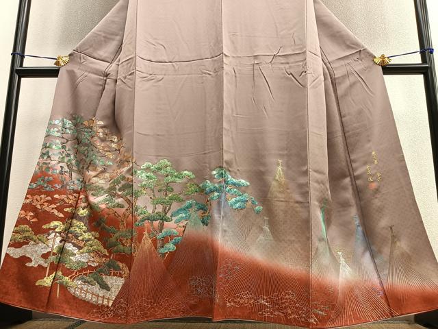 平和屋着物■豪華色留袖 作家物 兼六園 暈し染め 金銀彩 正絹 逸品 BAAQ7622ev