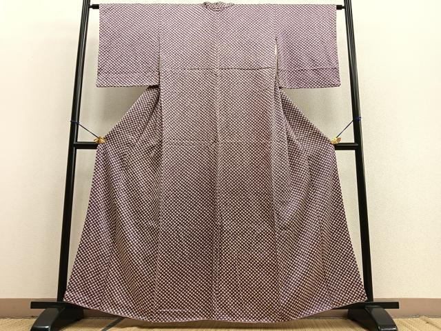平和屋着物■上質な小紋 総絞り 正絹 逸品 BAAQ7629ev