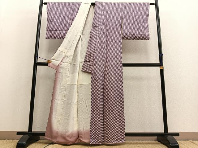 平和屋着物■上質な小紋 総絞り 正絹 逸品 BAAQ7629ev