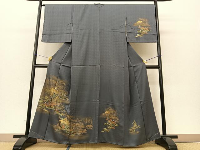 平和屋着物□訪問着 風景文 金銀彩 正絹 逸品 未使用 BAAR1293by