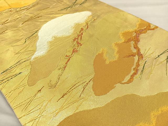平和屋着物◎六通柄袋帯 笠松 金糸 正絹 逸品 BAAR4806ct