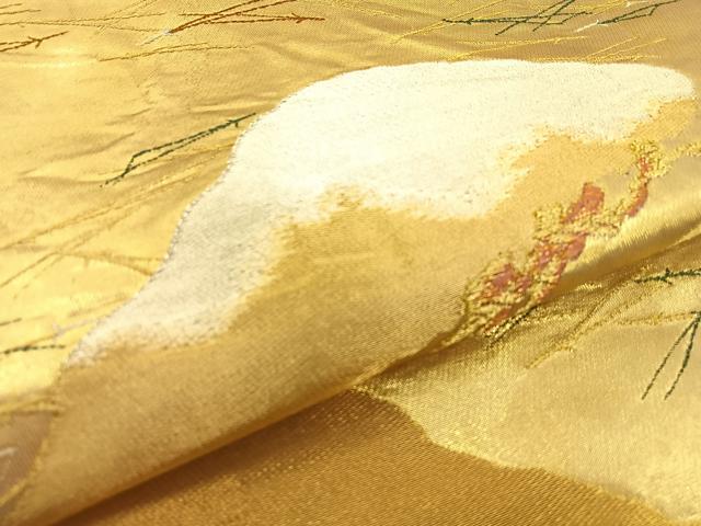 平和屋着物◎六通柄袋帯 笠松 金糸 正絹 逸品 BAAR4806ct