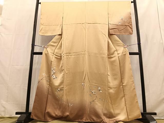 平和屋着物□訪問着 枝花文 暈し染め 正絹 逸品 未使用