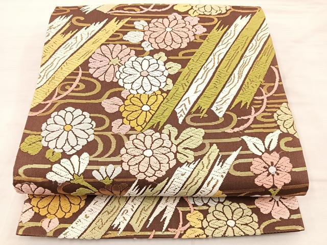 平和屋着物◎六通柄袋帯 京洛葵祭の図 金銀糸 正絹 逸品 BAAS5526bs