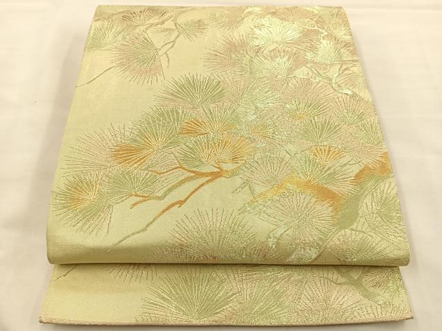 平和屋着物◎六通柄袋帯 枝松文 金糸 正絹 逸品 BAAS7318hz