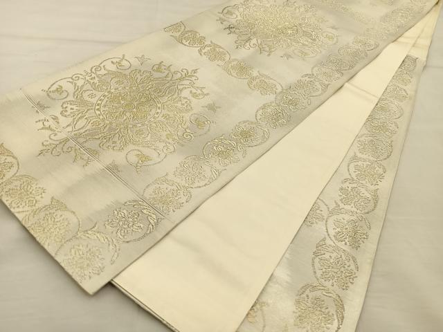 平和屋着物◎六通柄袋帯 皇錦 金糸 引箔 正絹 逸品 BAAS7590xa